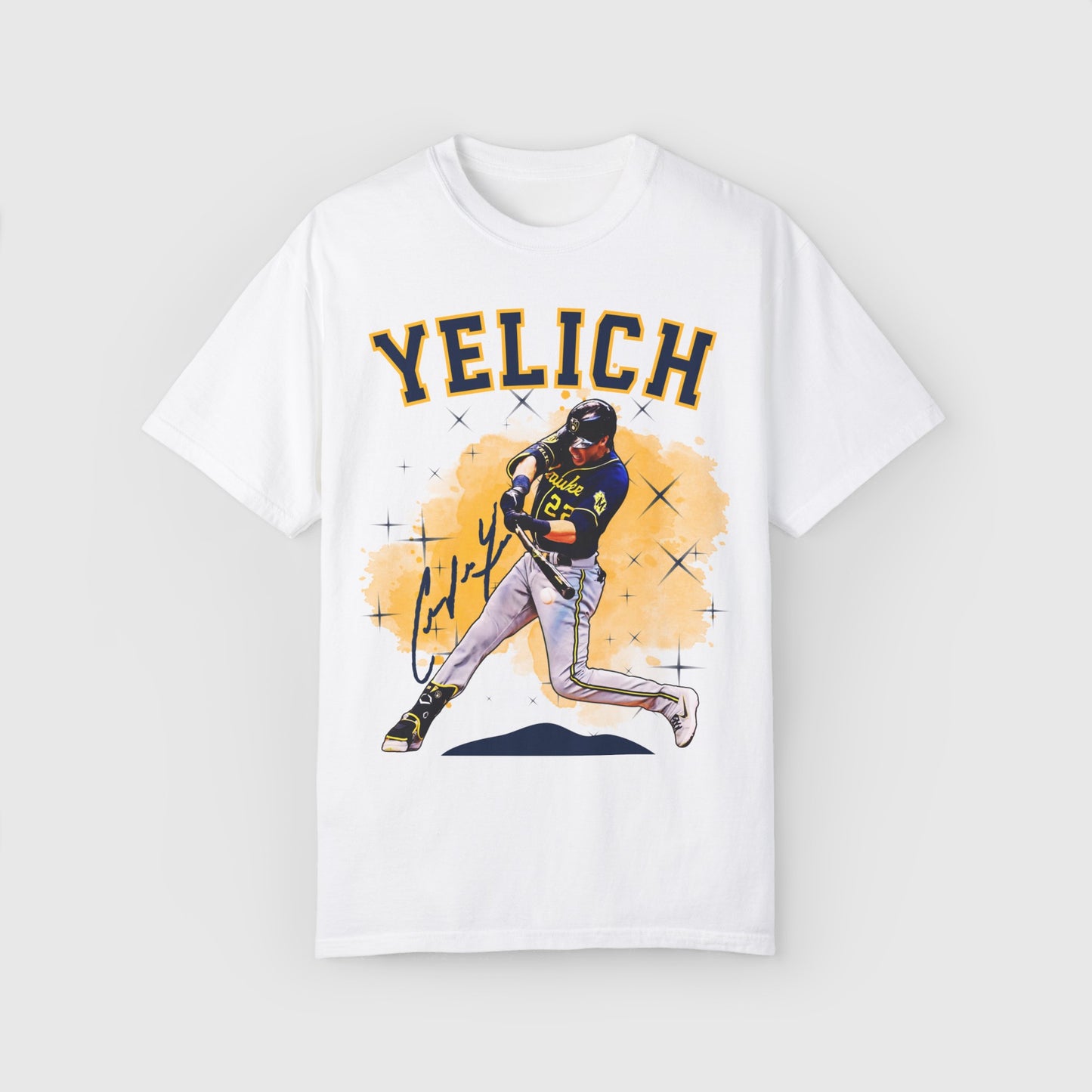 Christian Yelich Signature Tee Product Pic Front White