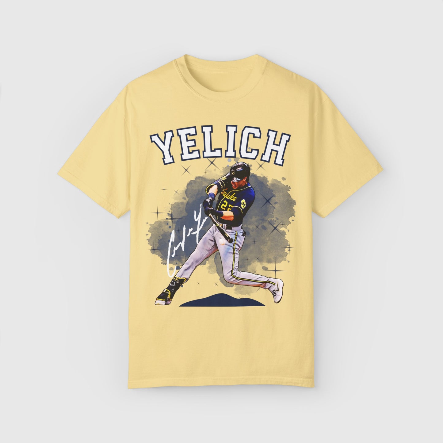Christian Yelich Signature Tee Product Pic Front Butter