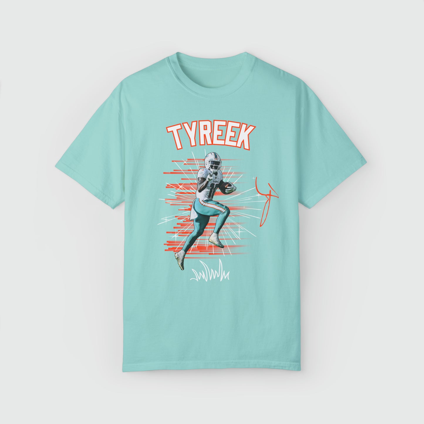 Tyreek Hill Signature Tee Peace Sign Product Pic Front Chalky Mint