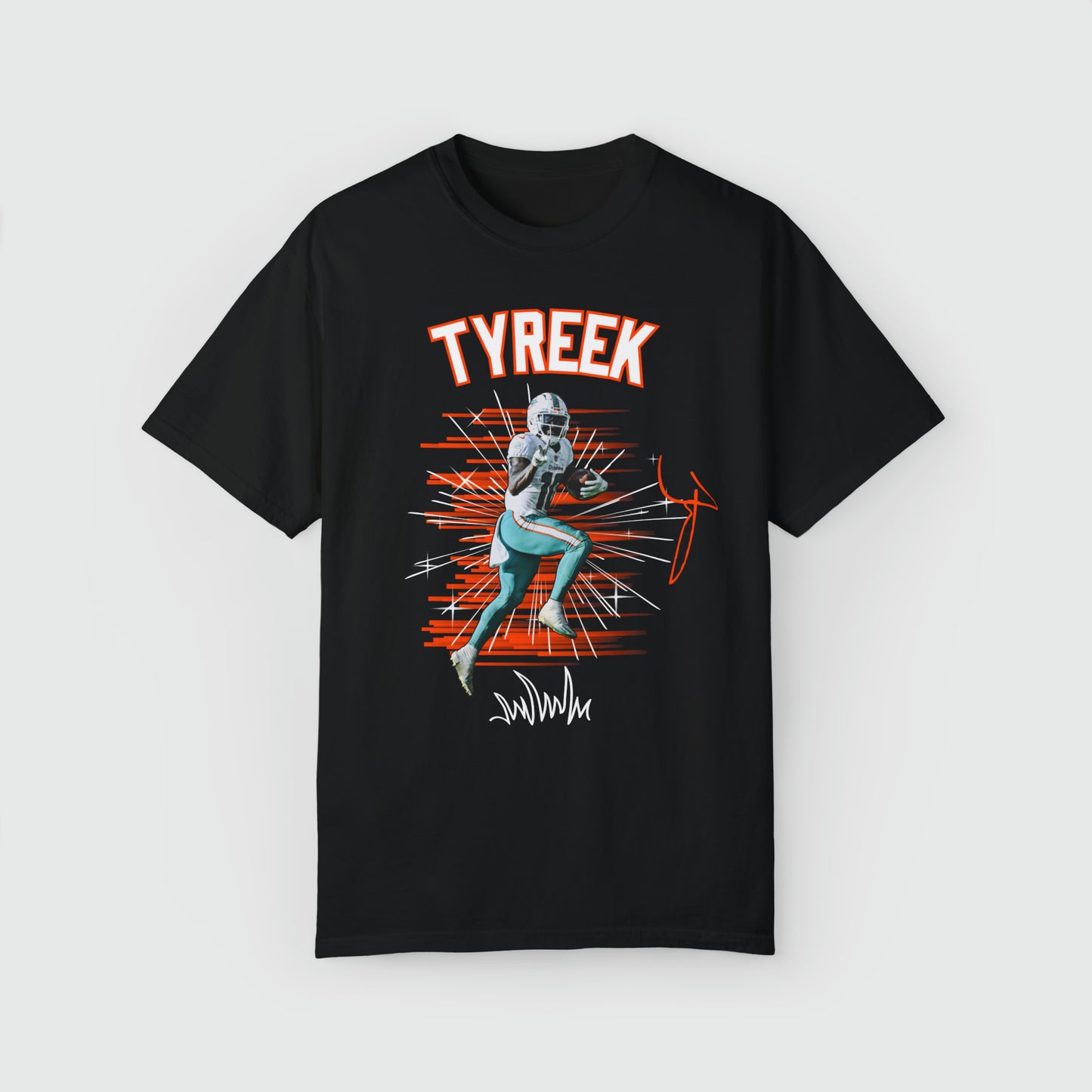 Tyreek Hill Signature Tee Peace Sign Product Pic Front Black