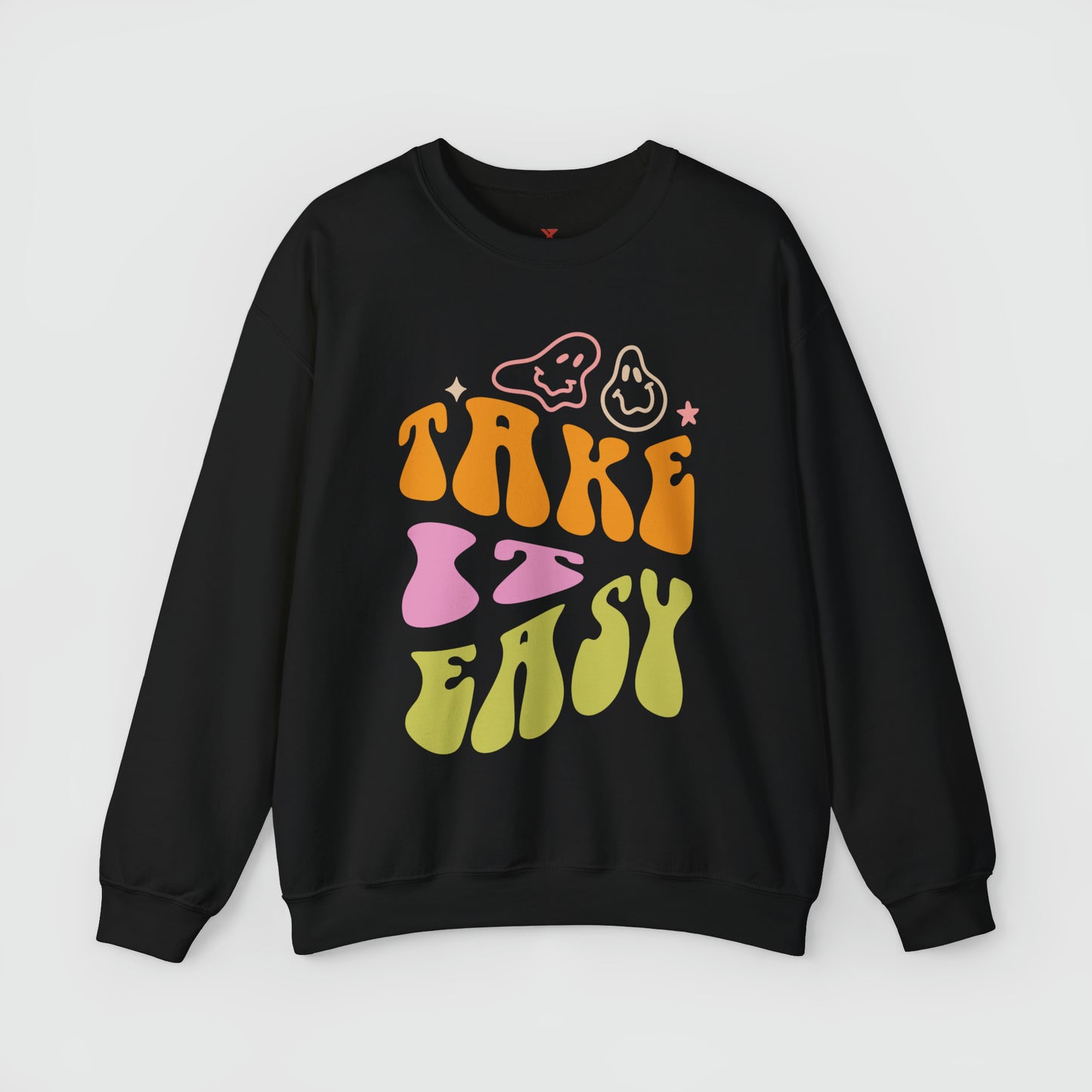 Take It Easy Crewneck Product Pic Front Black
