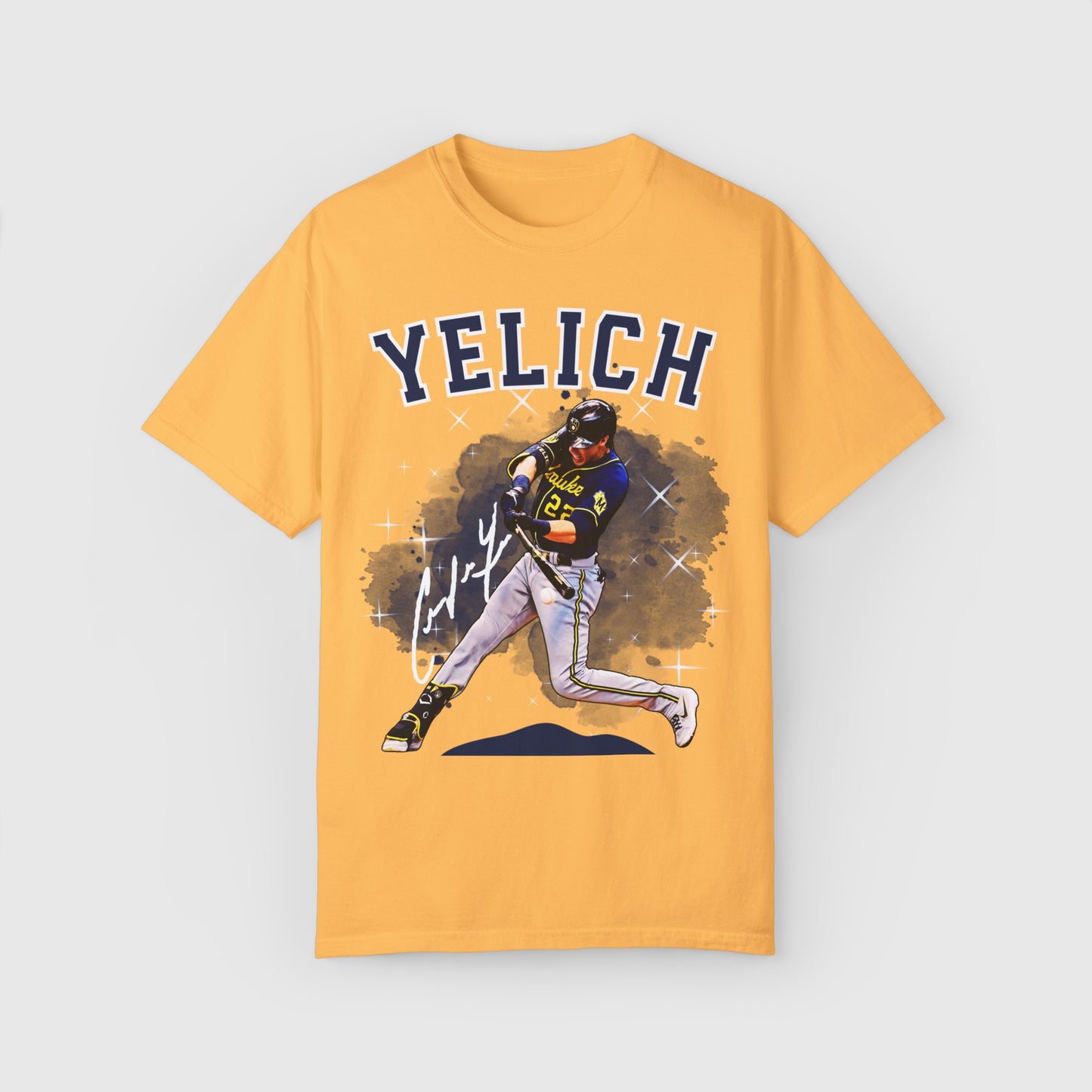 Christian Yelich Signature Tee Product Pic Front Citrus