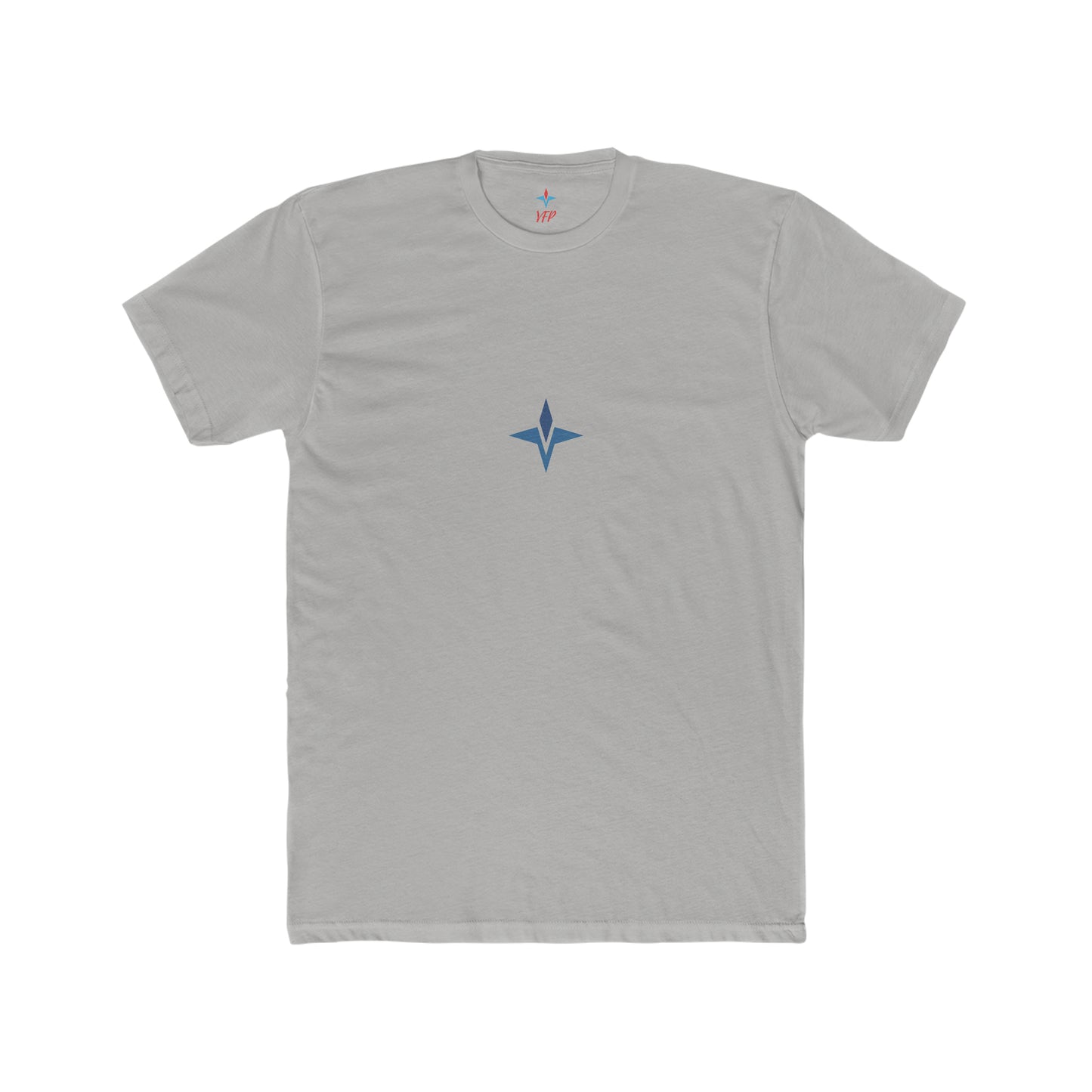 Prime Gym Tee Blue Product Pic Front Light Grey
