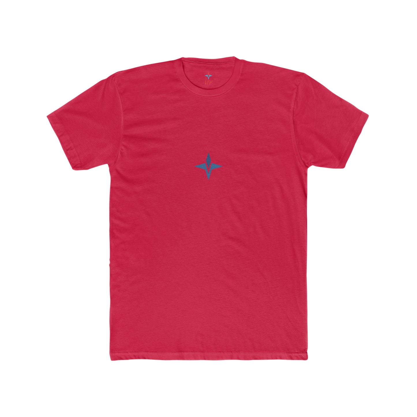 Prime Gym Tee Blue Product Pic Front Red