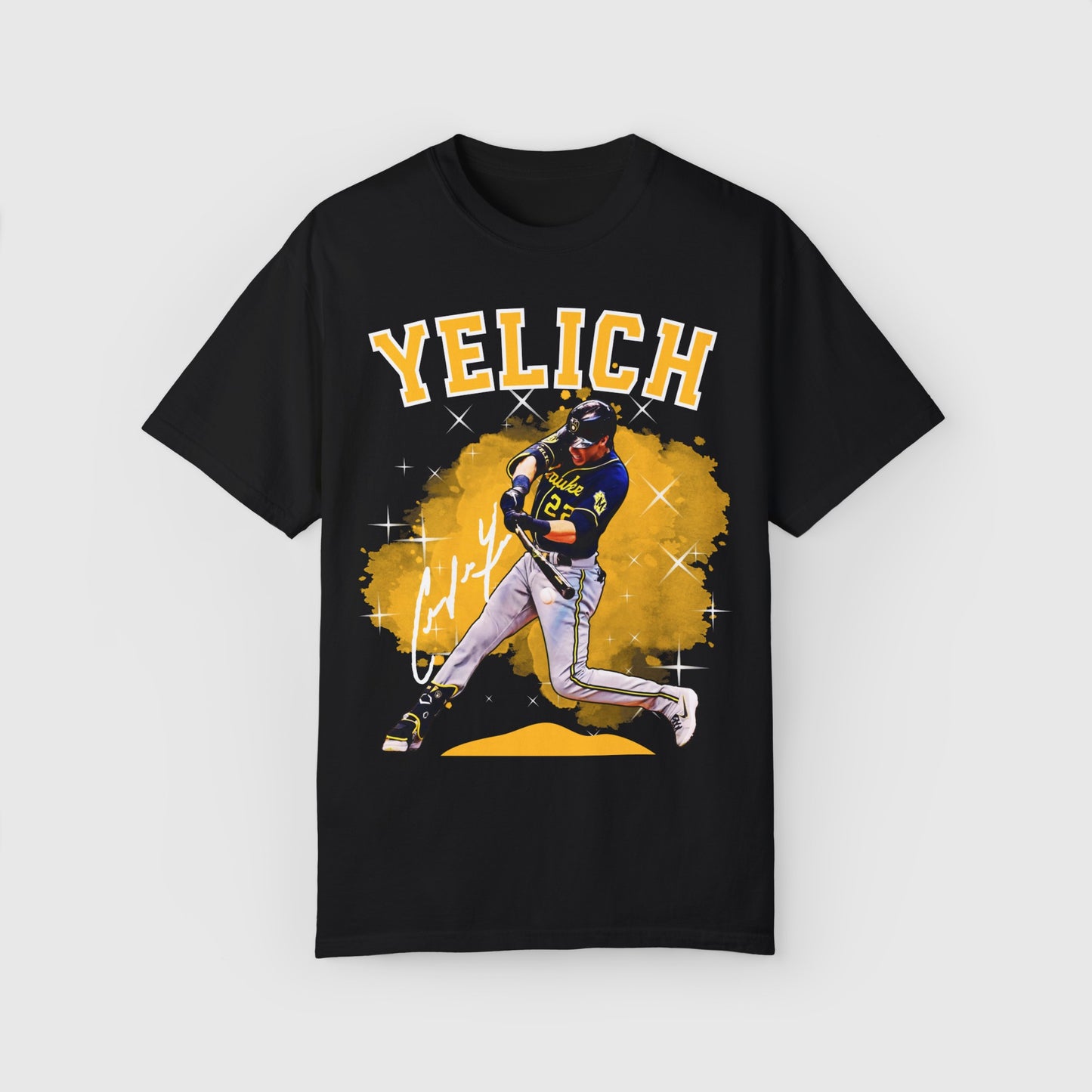 Christian Yelich Signature Tee Product Pic Front Black