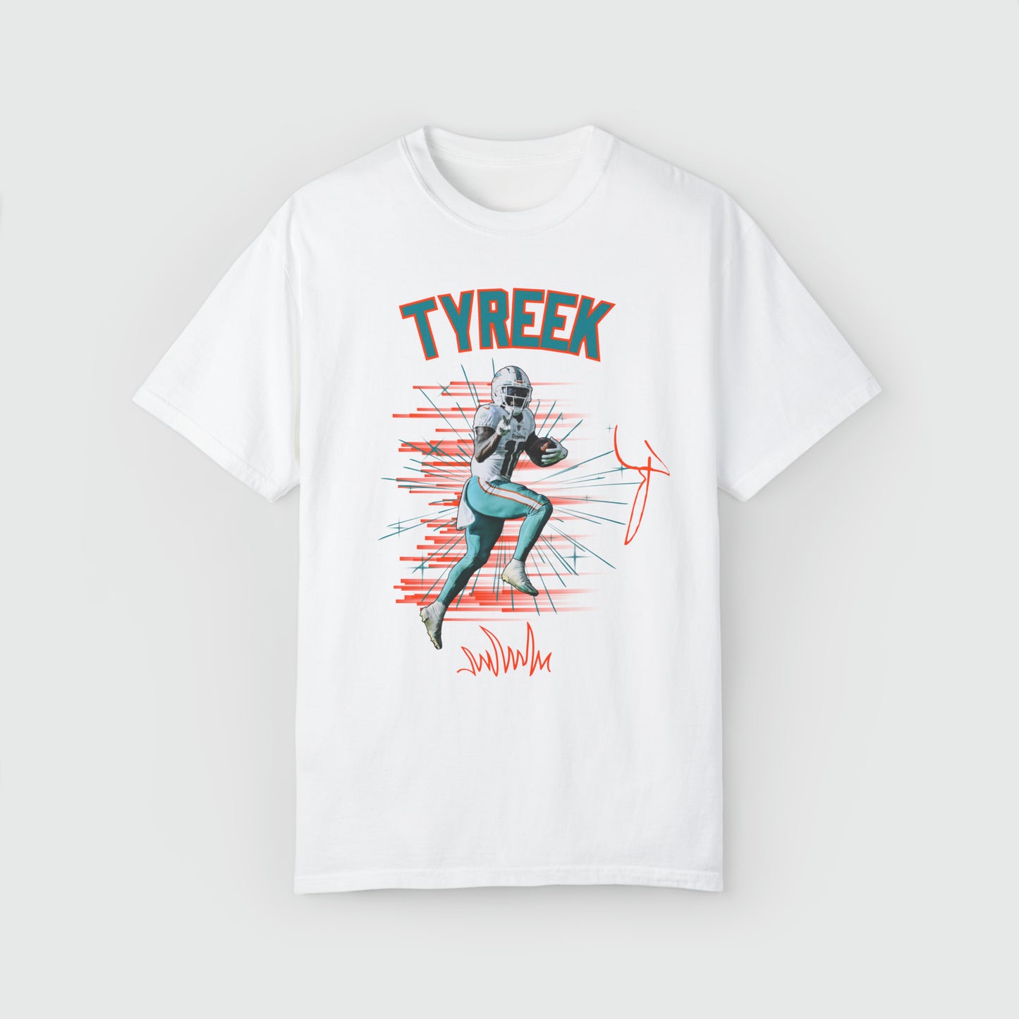 Tyreek Hill Signature Tee Peace Sign Product Pic Front White