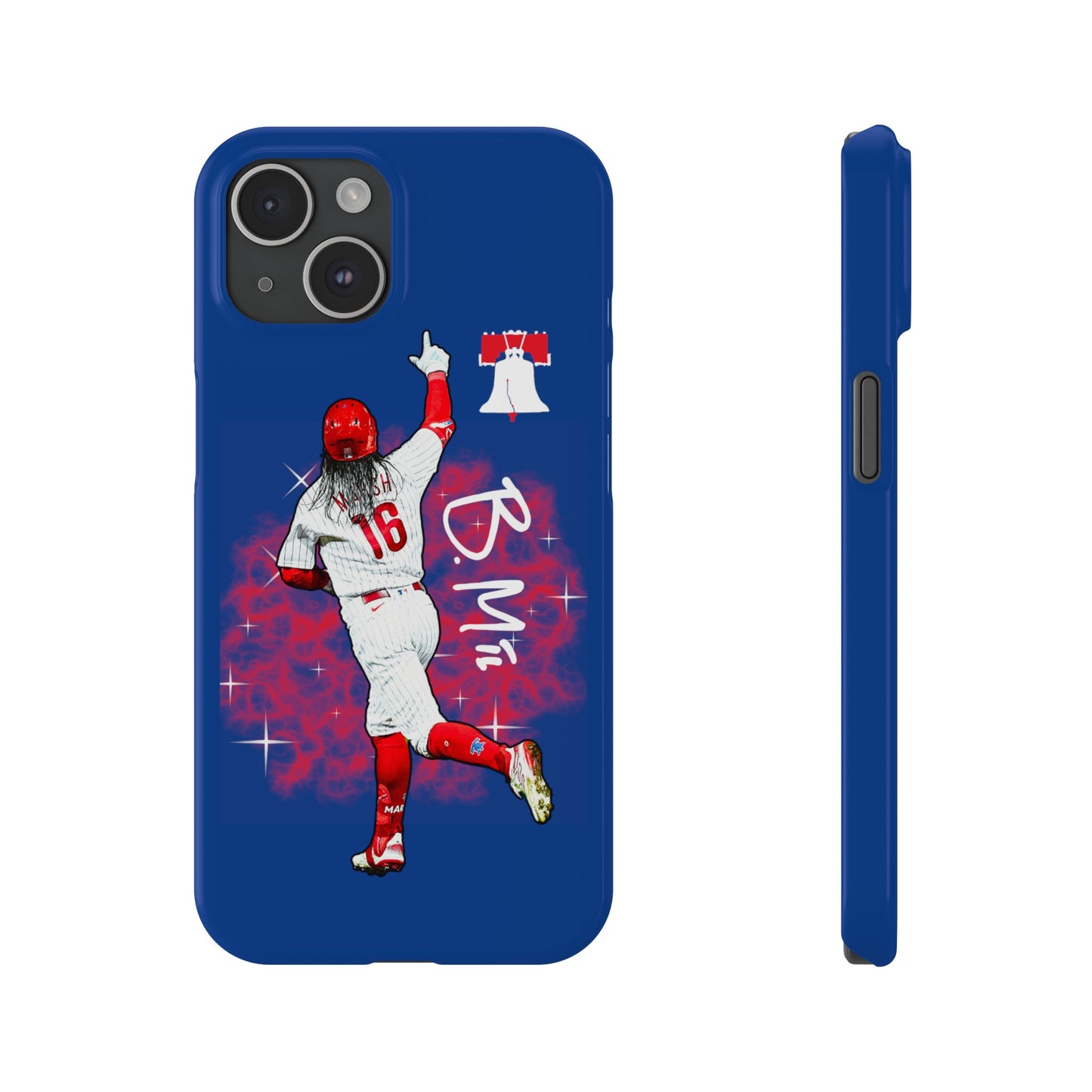 Brandon Marsh Slim iPhone Case Product Pic Front & Side View