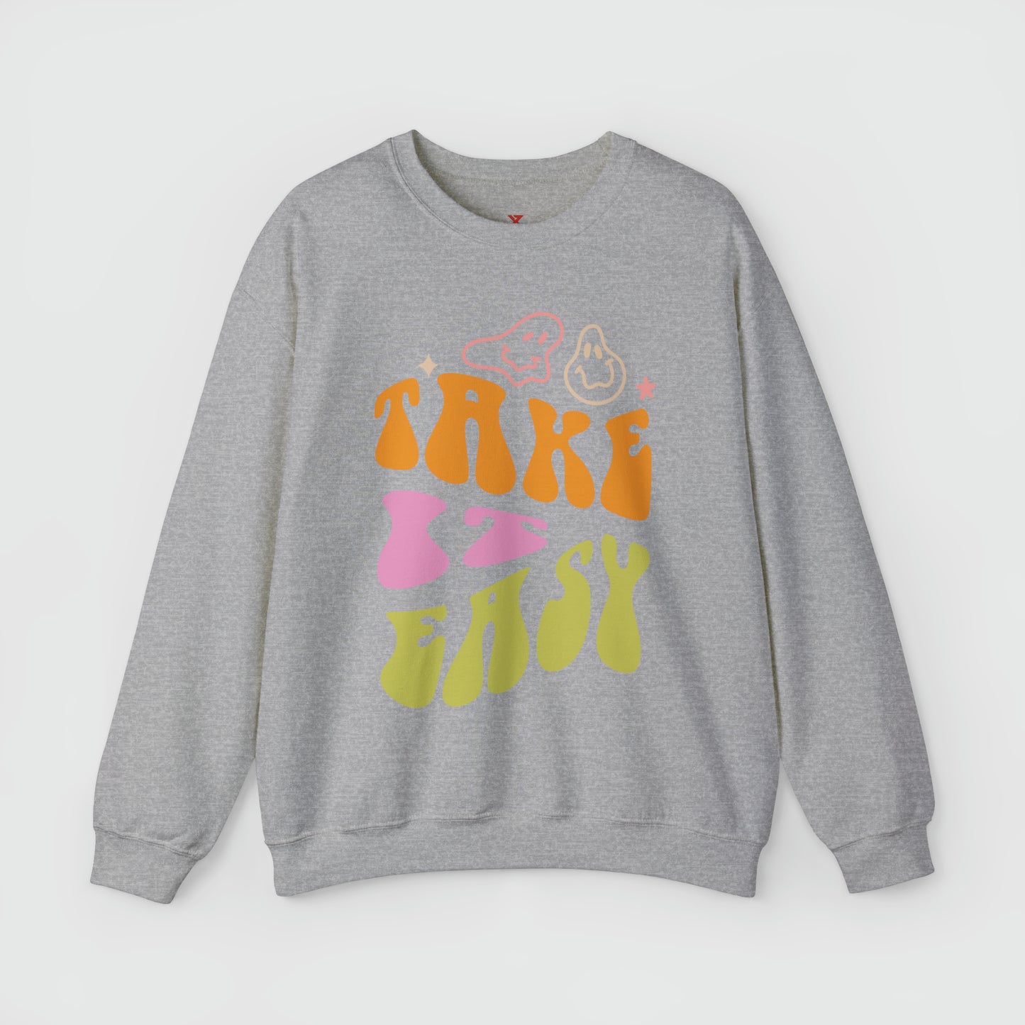 Take It Easy Crewneck Product Pic Front Grey
