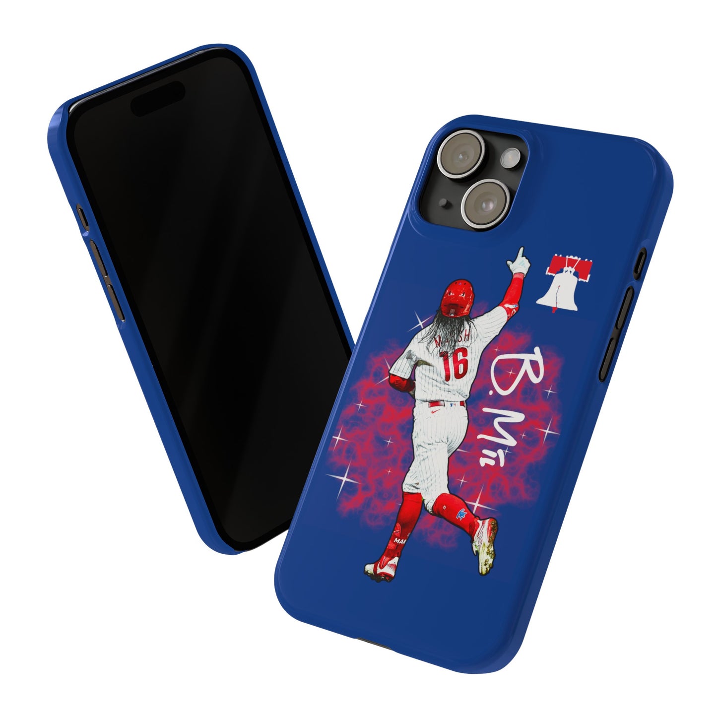 Brandon Marsh Slim iPhone Case Product Pic Front & Back View