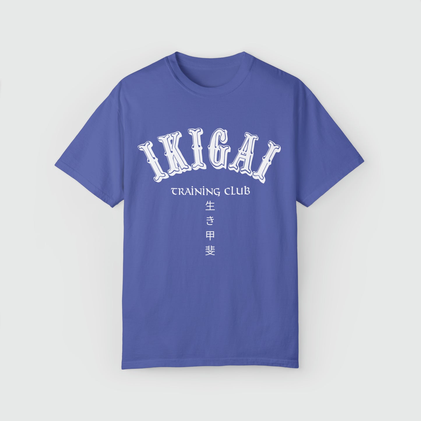 IKIGAI Training Club Tee Product Pic Front Periwinkle