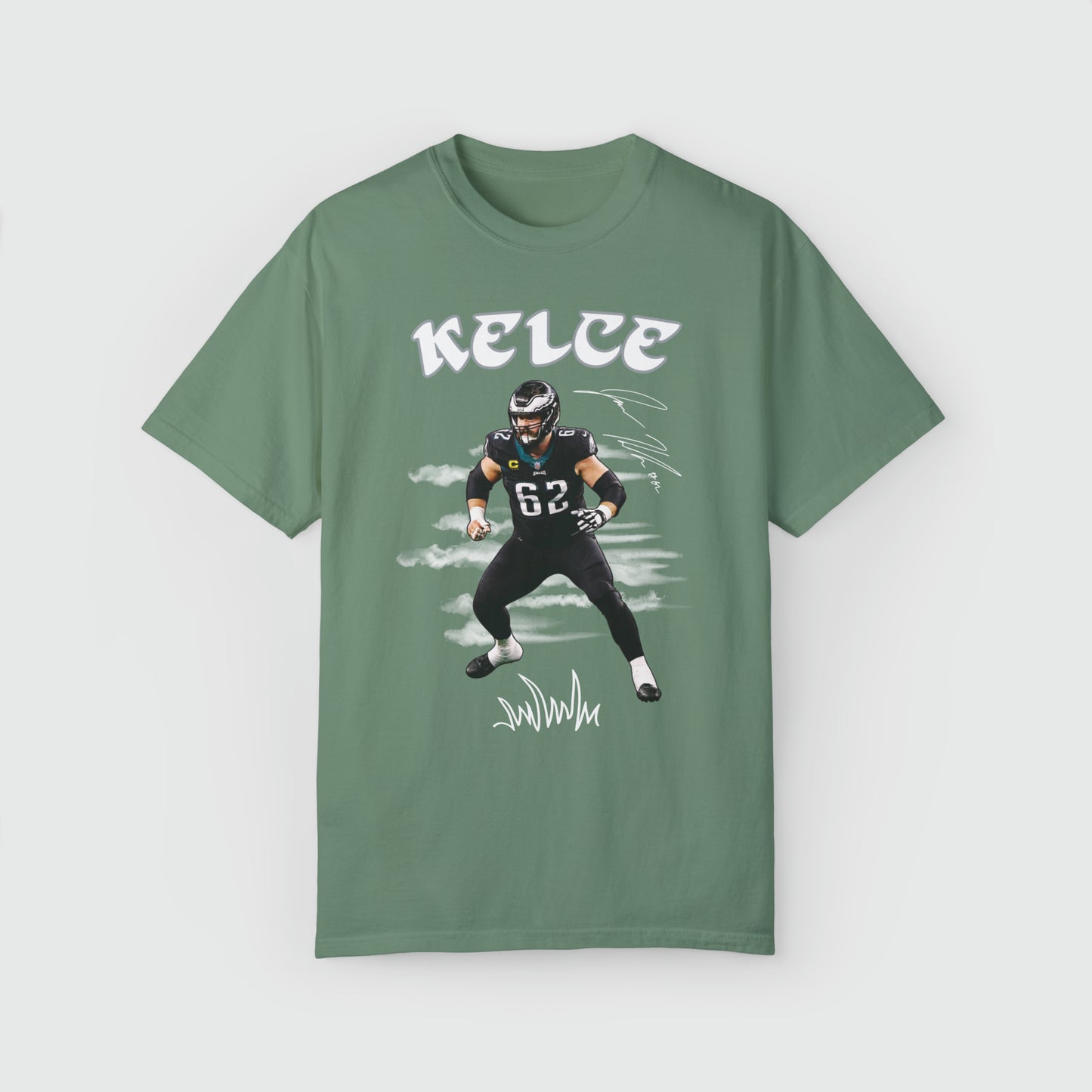 Jason Kelce Signature Tee Product Pic Front Light Green