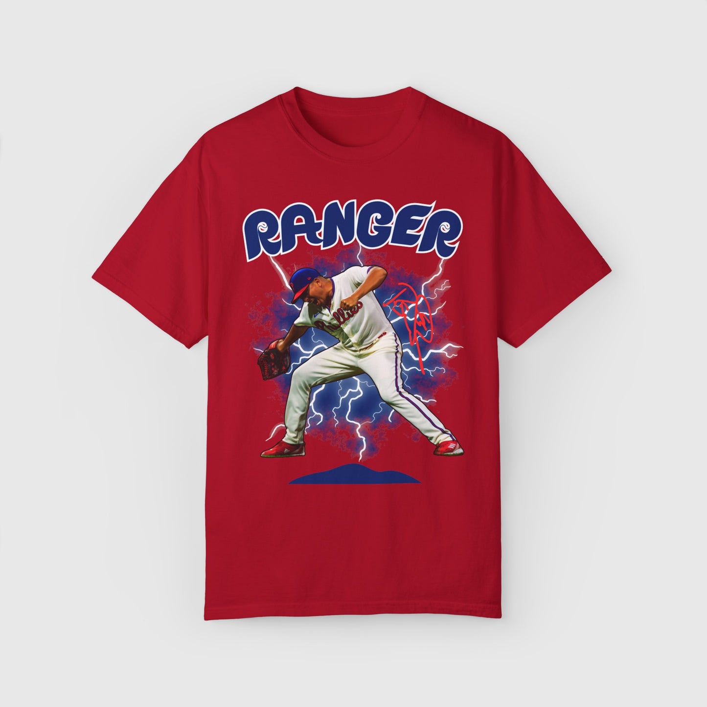 Ranger Suarez Signature Tee Product Pic Front Red