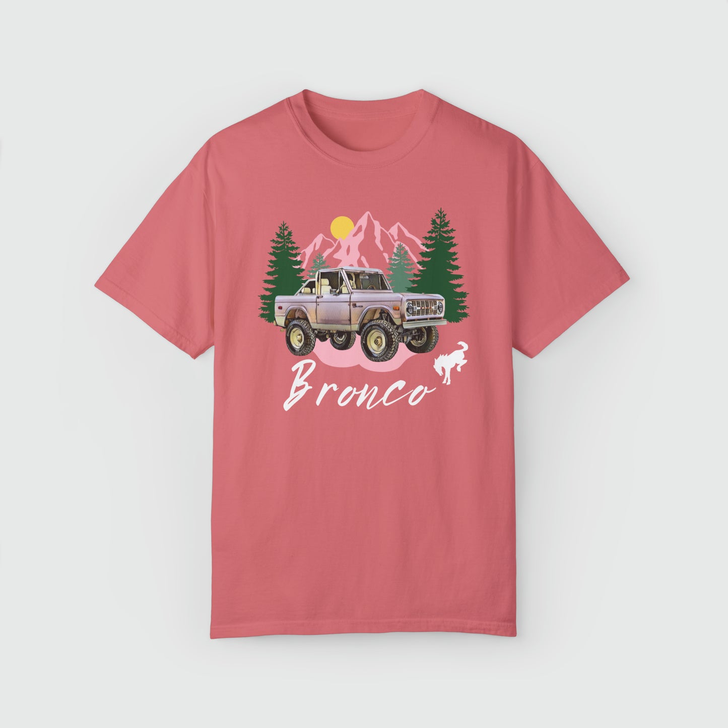Ford Pink Bronco Vintage Tee Product Pic Front Watermelon