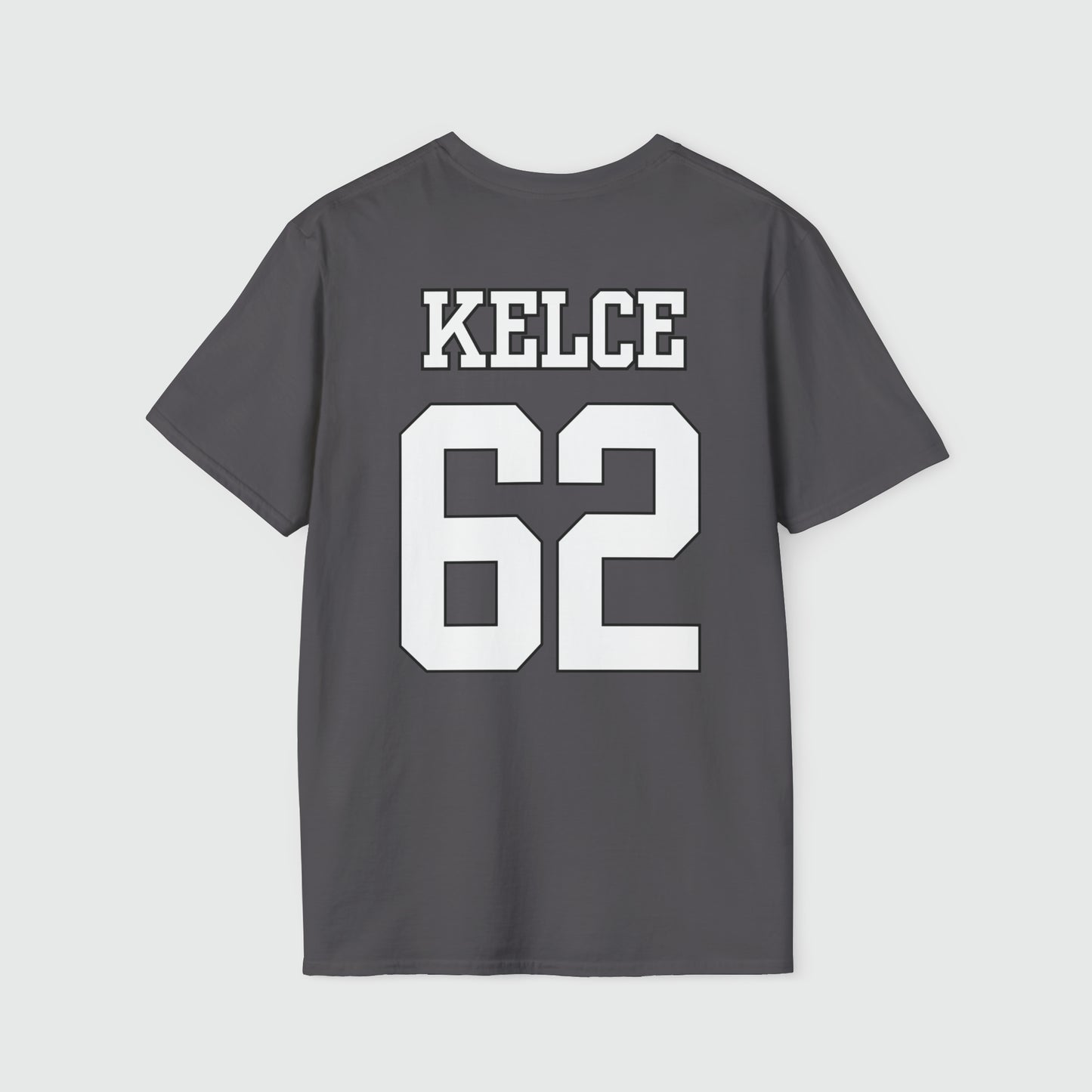Jason Kelce Shirsey Product Pic Back Charcoal
