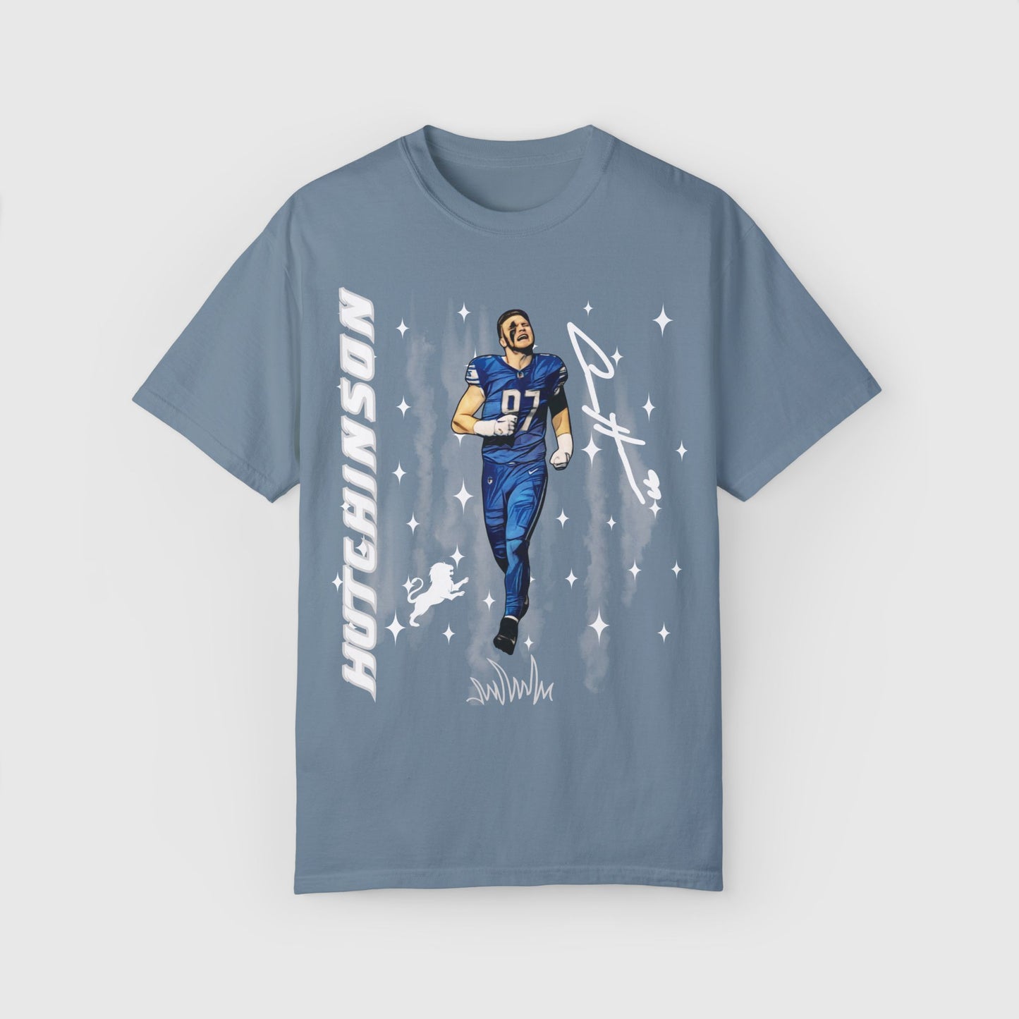 Aiden Hutchinson Ink Art Signature Tee Product Pic Ice Blue