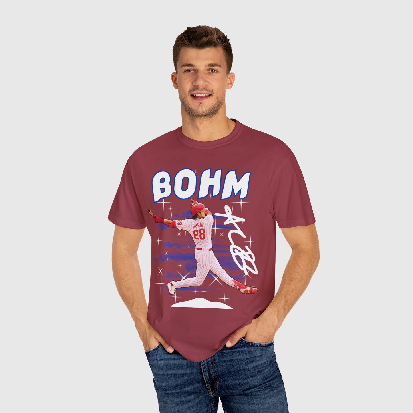 Alec Bohm Cartoon Tee Product Pic Chili Male Model