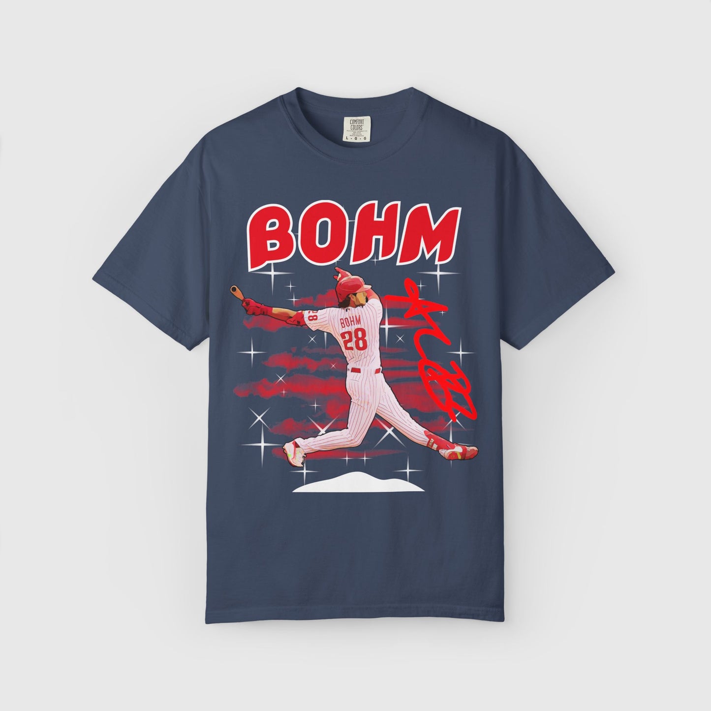 Alec Bohm Cartoon Tee Product Pic Midnight