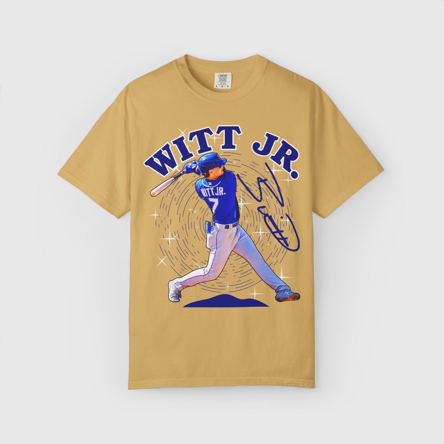 Bobby Witt Jr. Signature Tee Product Pic Mustard