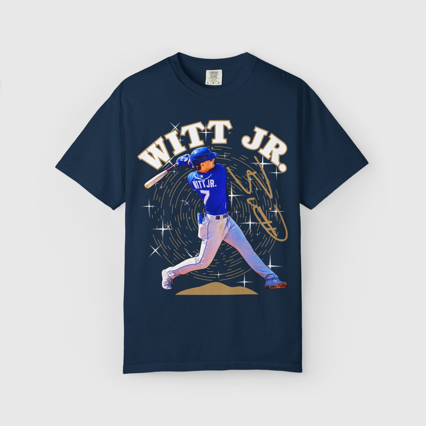 Bobby Witt Jr. Signature Tee Product Pic True Navy
