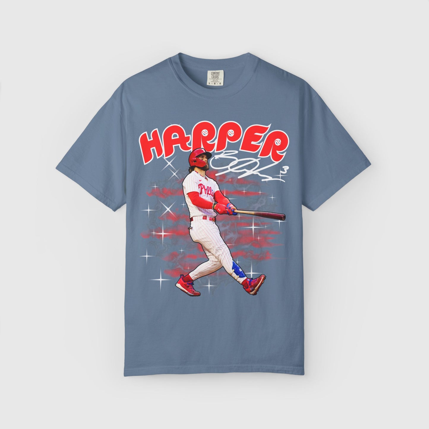 Bryce Harper Signature Tee Product Pic Blue Jean