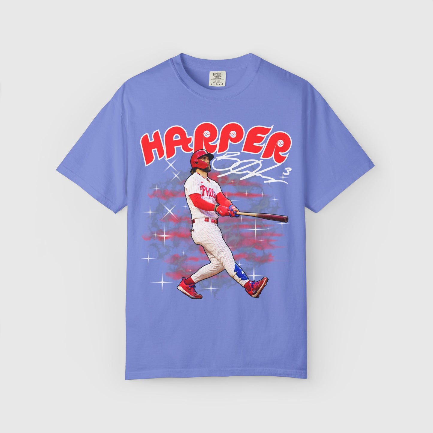 Bryce Harper Signature Tee Product Pic Flo Blue