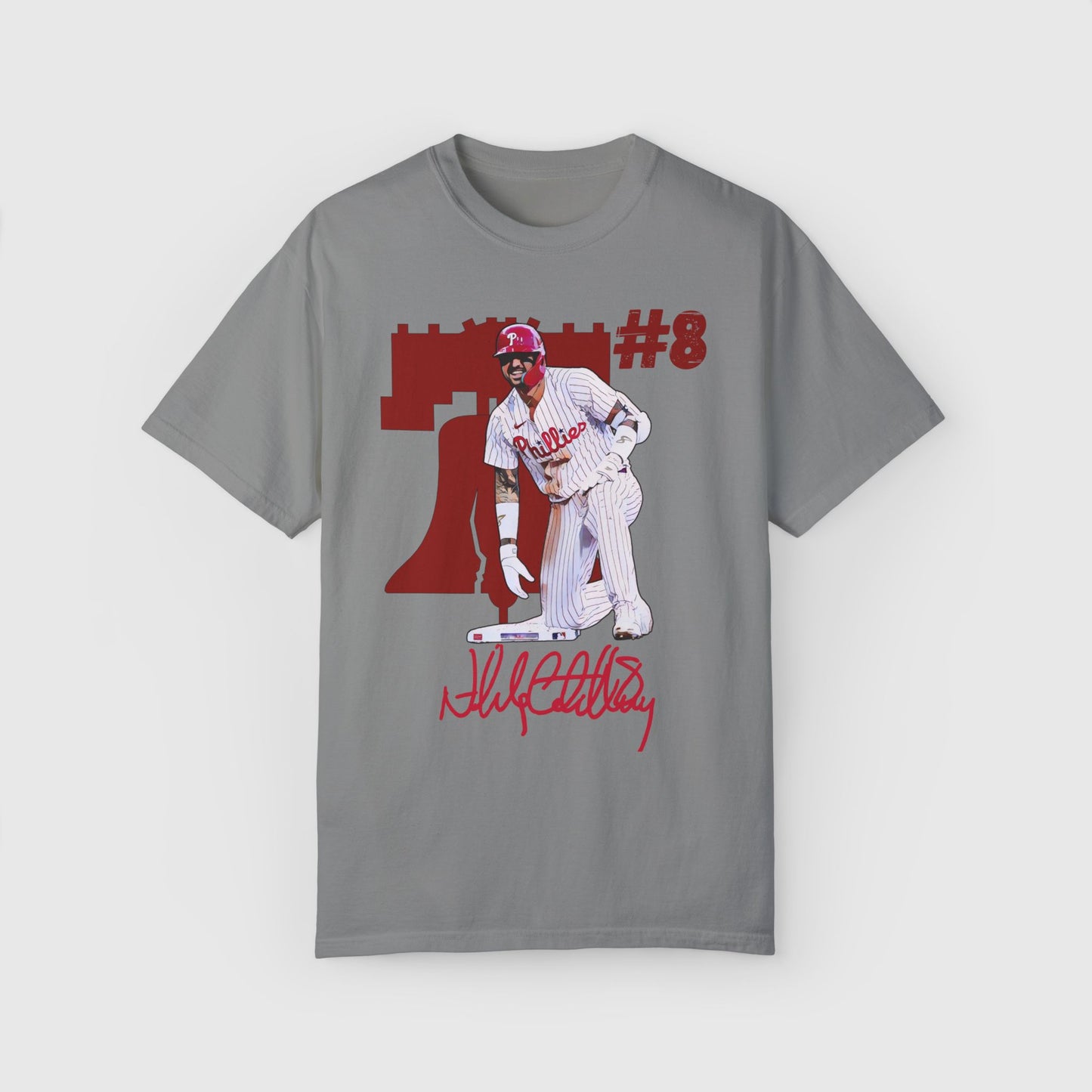 Castellanos Cartoon Sig Tee Product Pic Grey