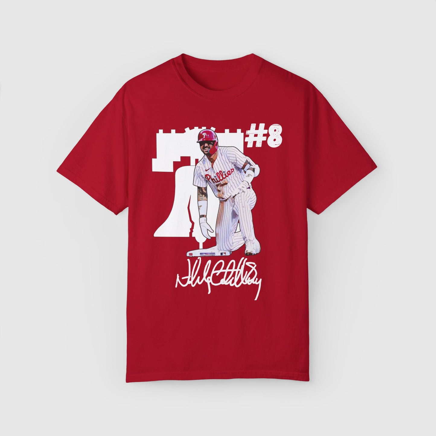 Castellanos Cartoon Sig Tee Product Pic Red
