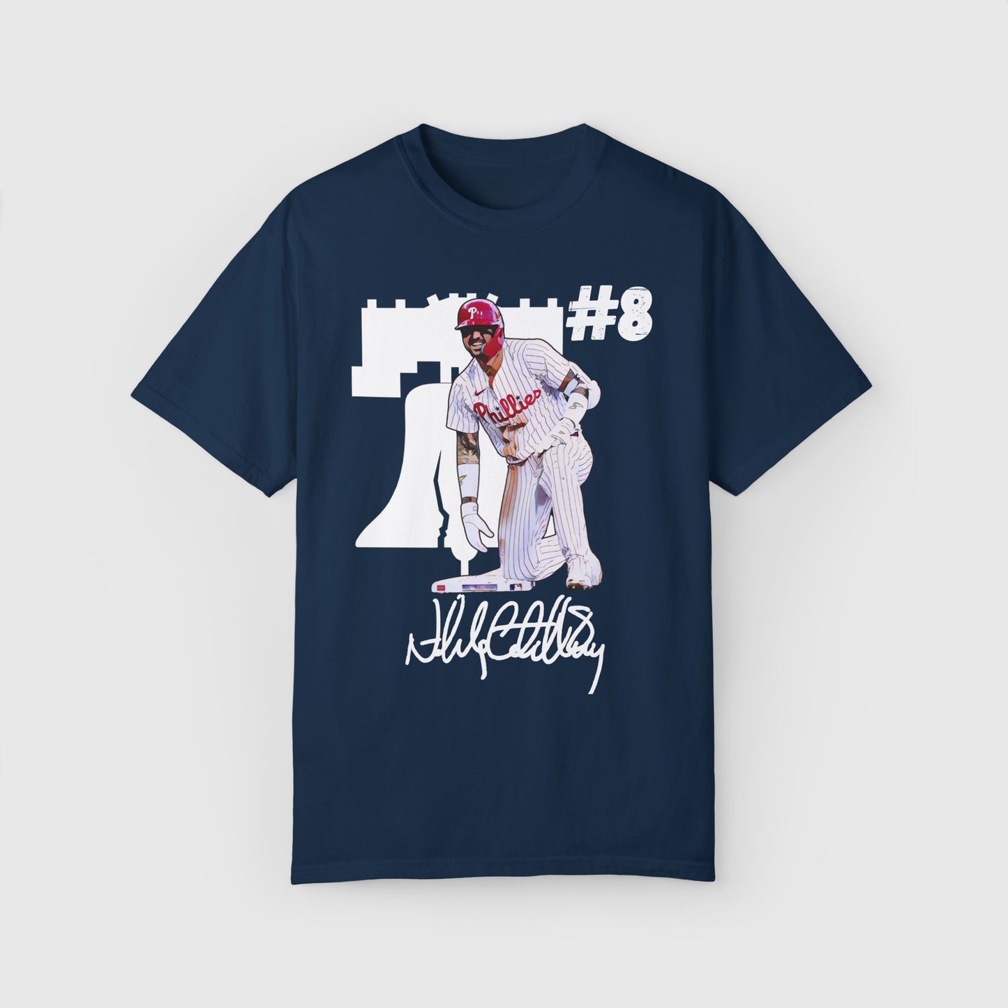 Castellanos Cartoon Sig Tee Product Pic True Navy