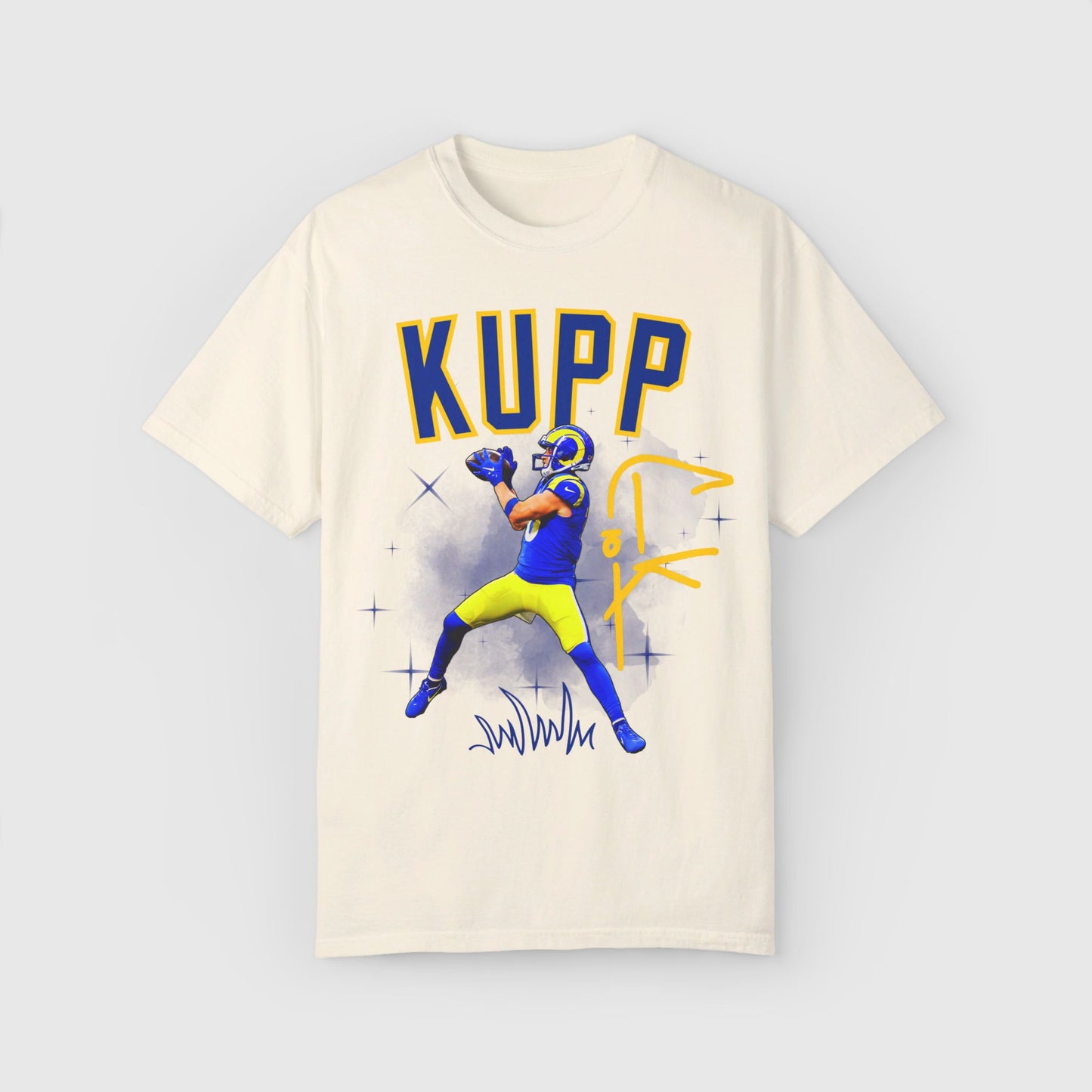 Cooper Kupp Signature Tee Product Pic Front Ivory