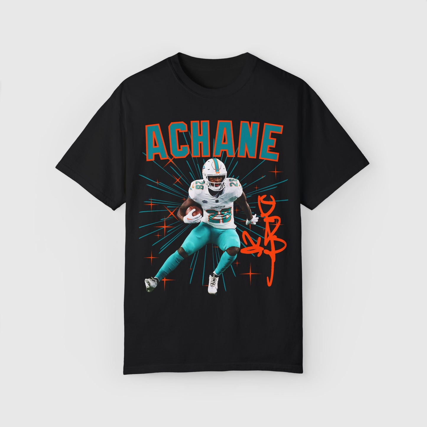De'von Achane Signature Tee Black