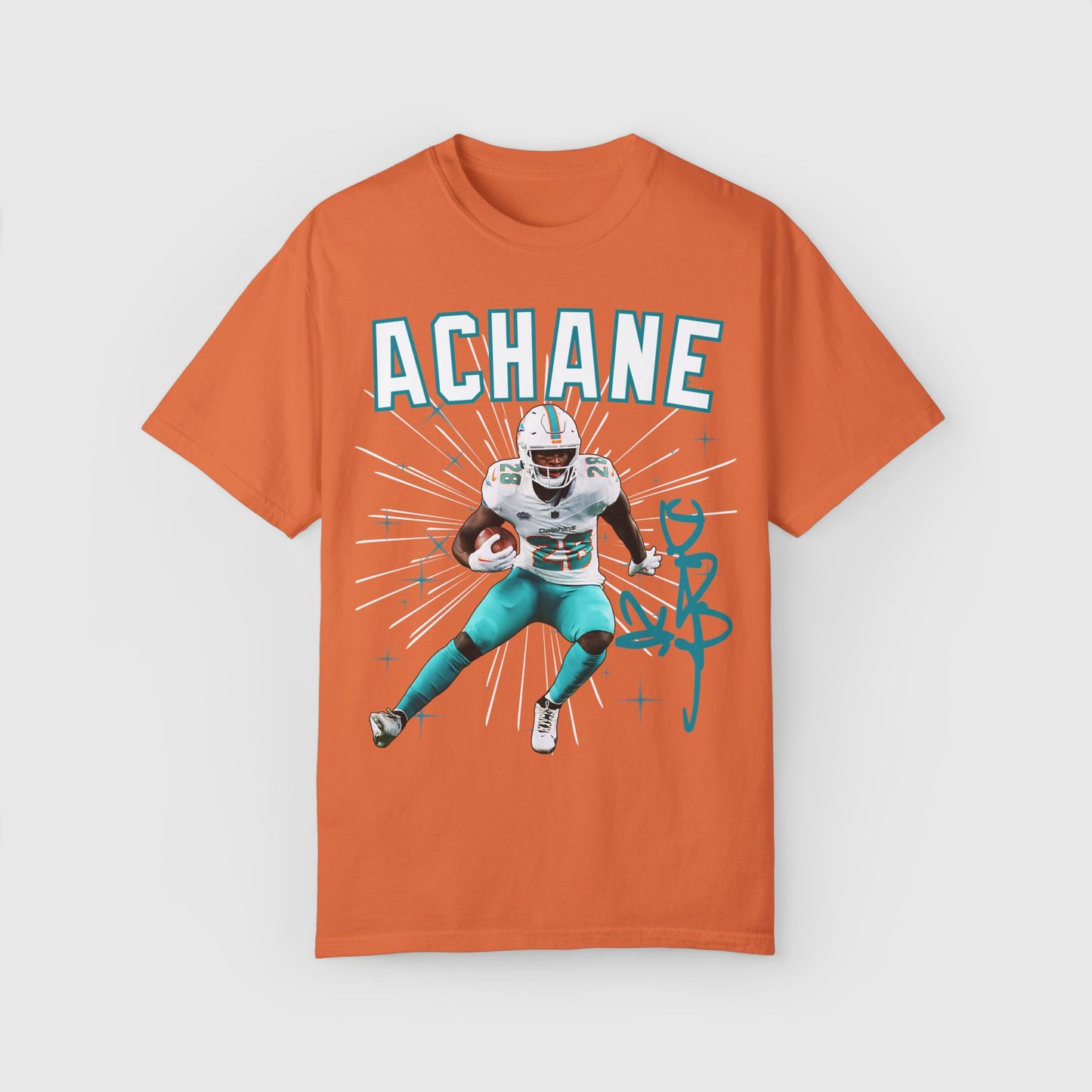 De'von Achane Signature Tee Burnt Orange