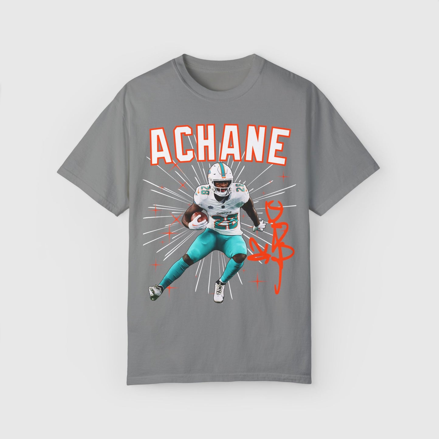 De'von Achane Signature Tee Granite