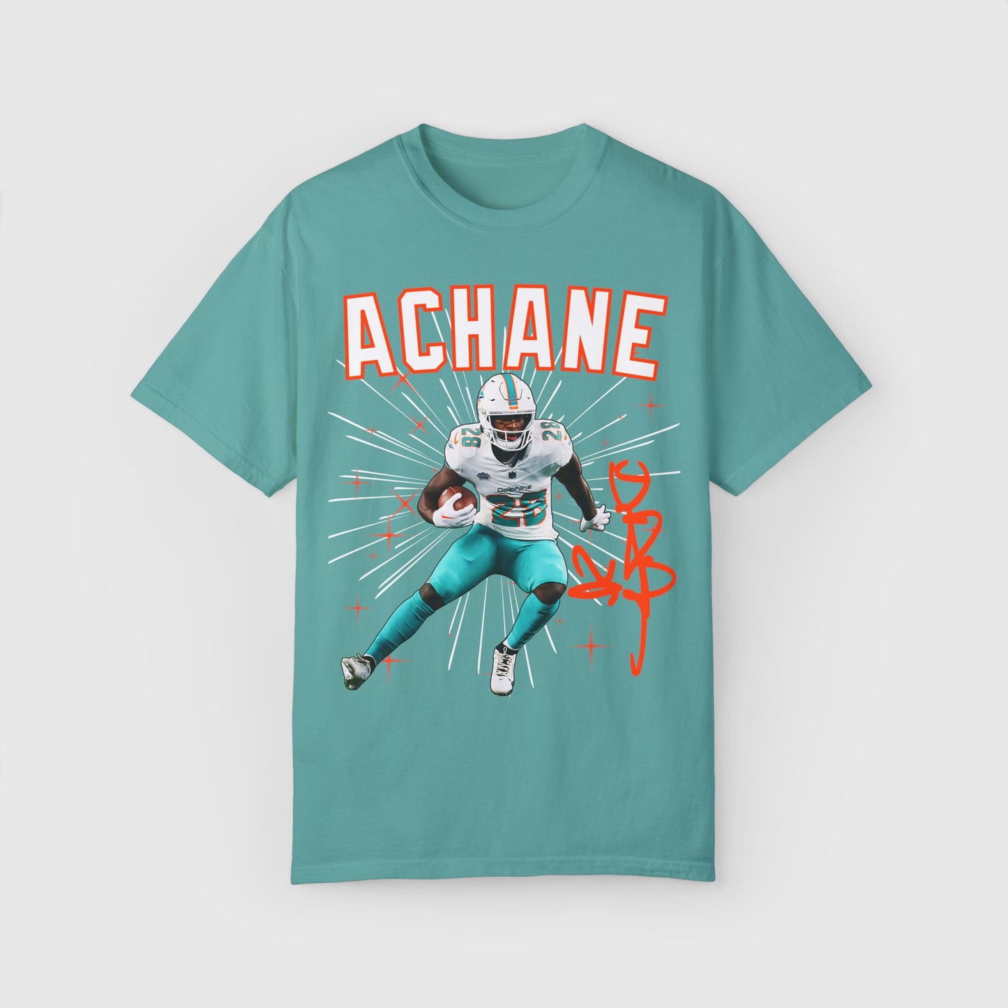 De'von Achane Signature Tee Seafoam