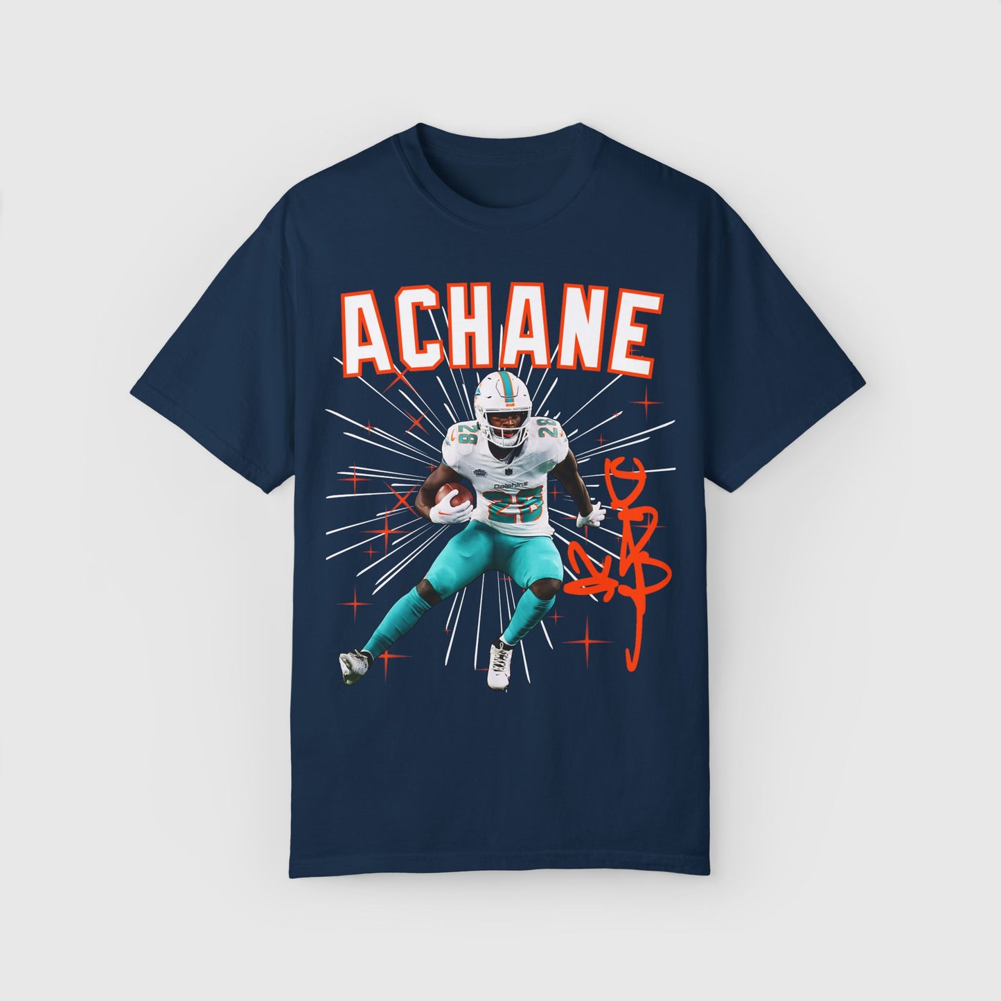 De'von Achane Signature Tee True Navy