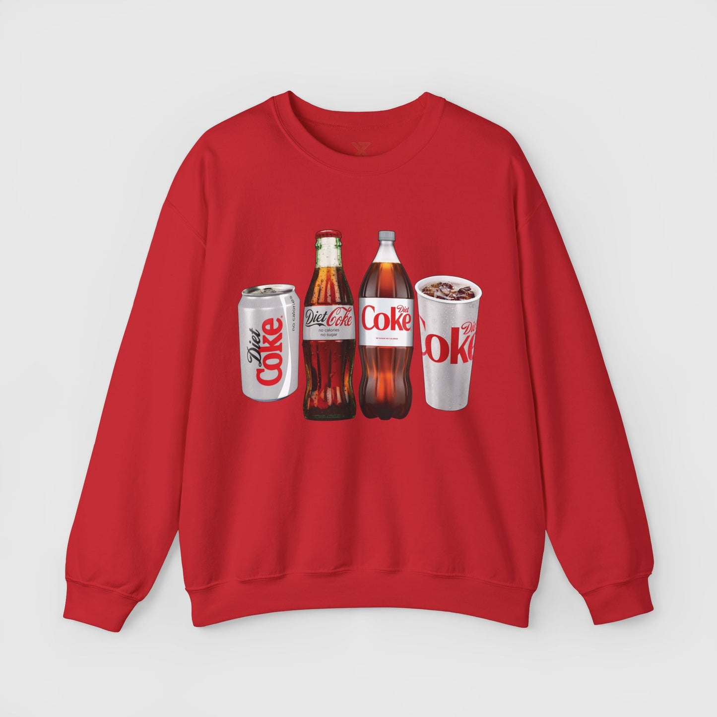 Diet Coke Crewneck Product Pic Front Red