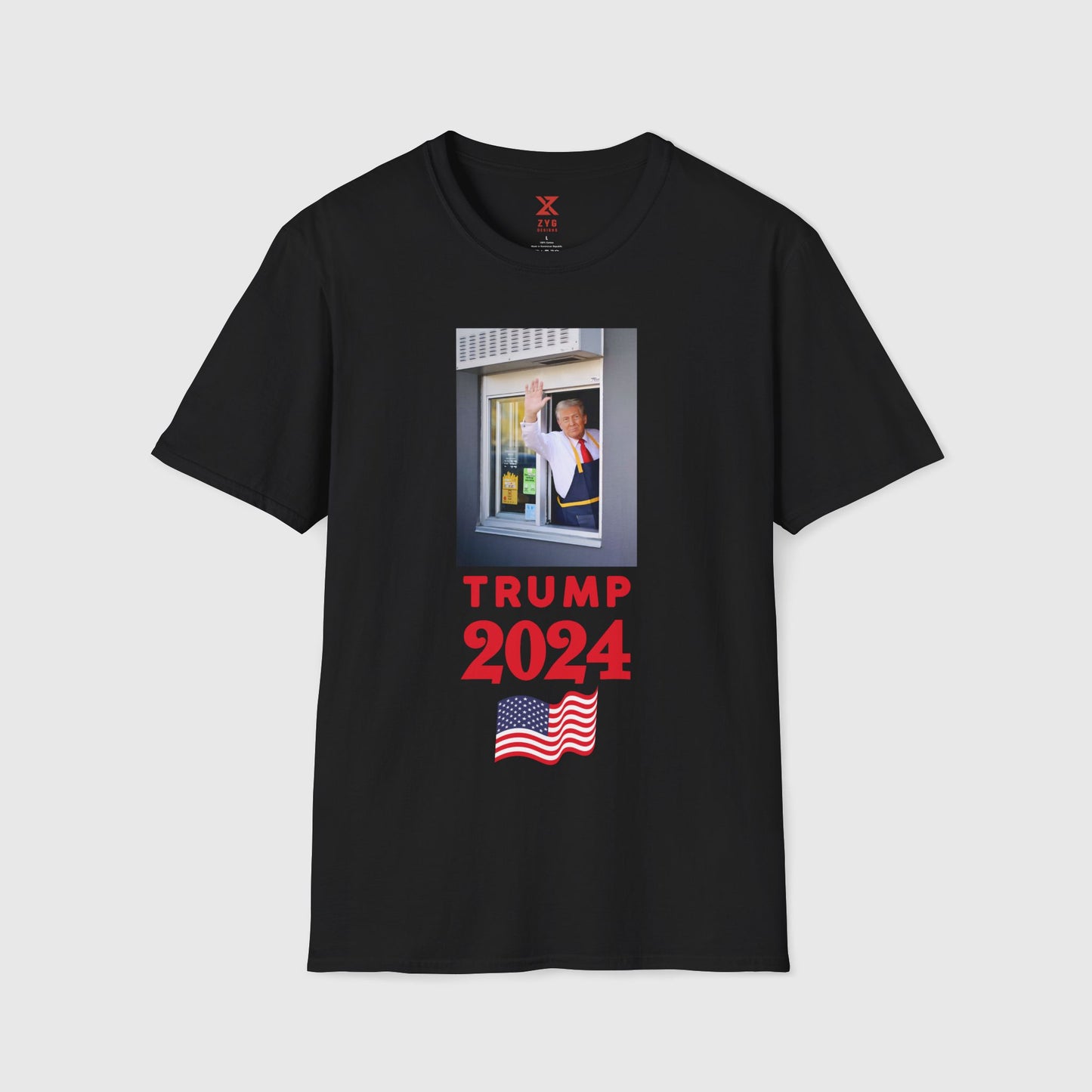 Donald Trump McDonald's Tee 2.0 Product Pic Black