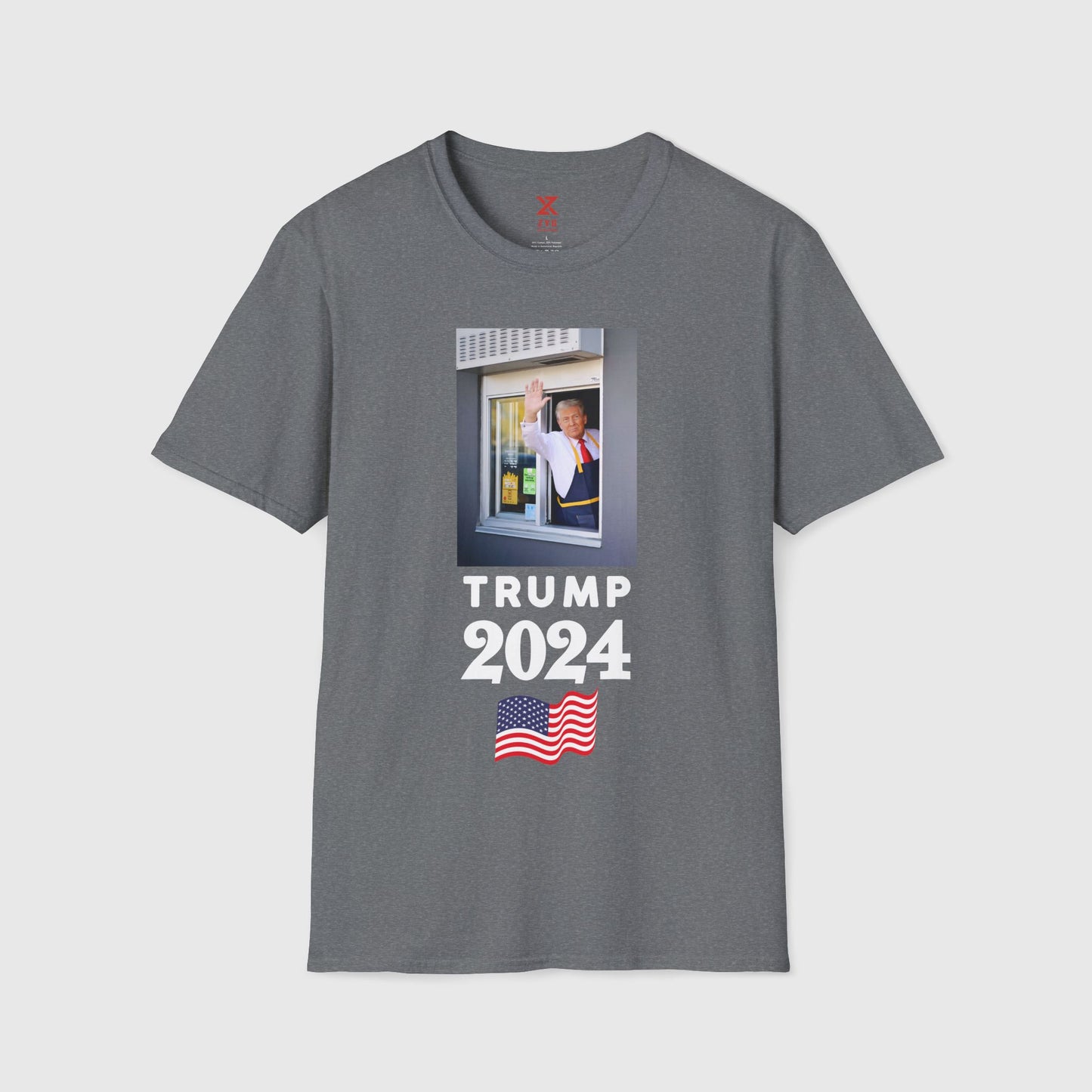 Donald Trump McDonald's Tee 2.0 Product Pic Graphite Heather