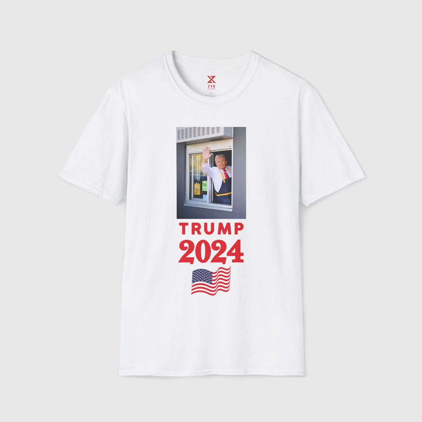 Donald Trump McDonald's Tee 2.0 Product Pic White