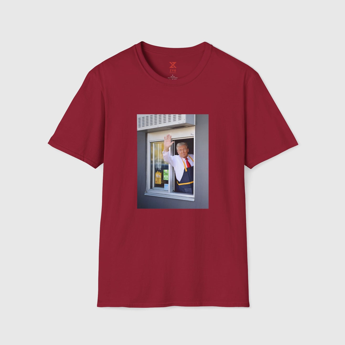 Donald Trump McDonald's Tee Product Pic Cardinal Red