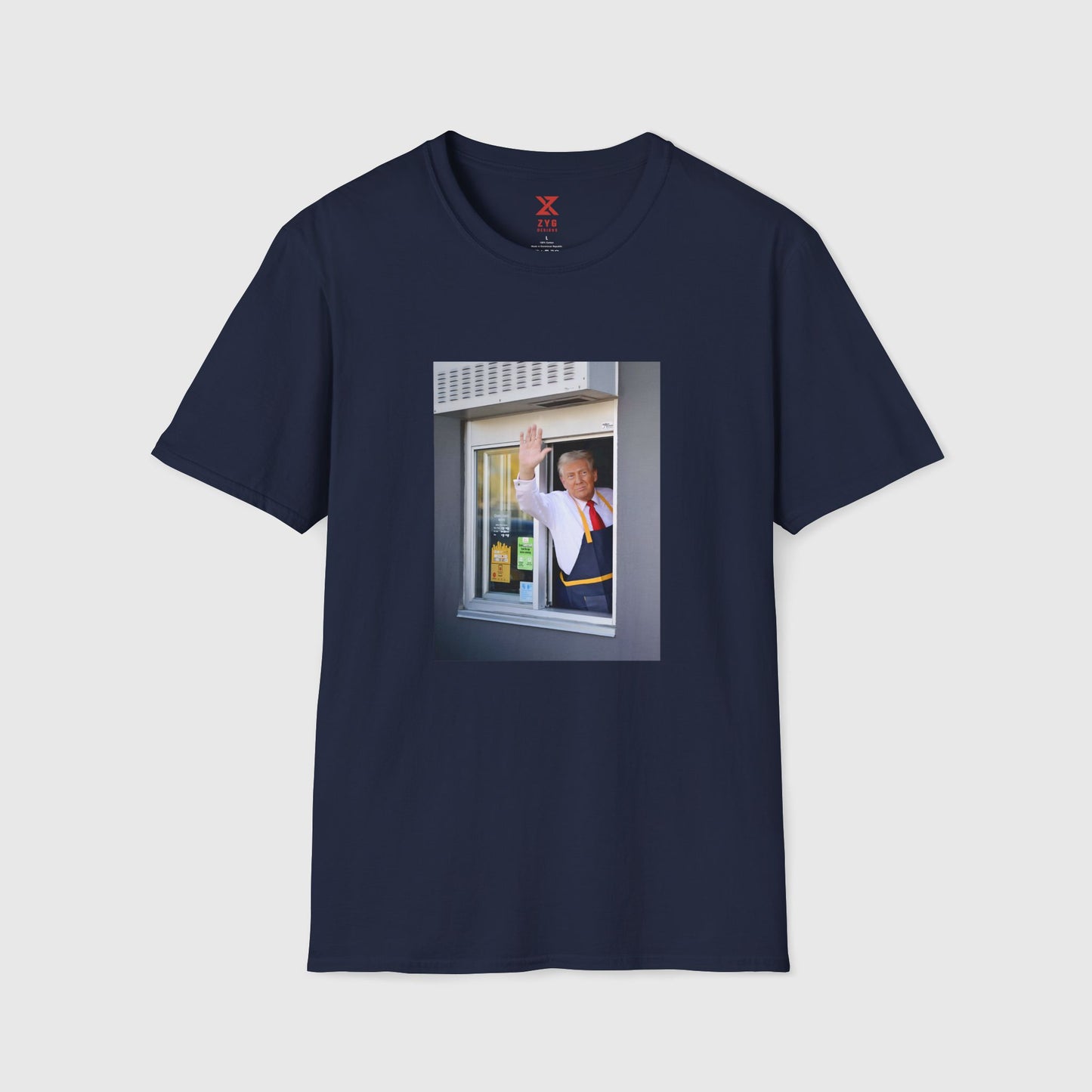 Donald Trump McDonald's Tee Product Pic Navy