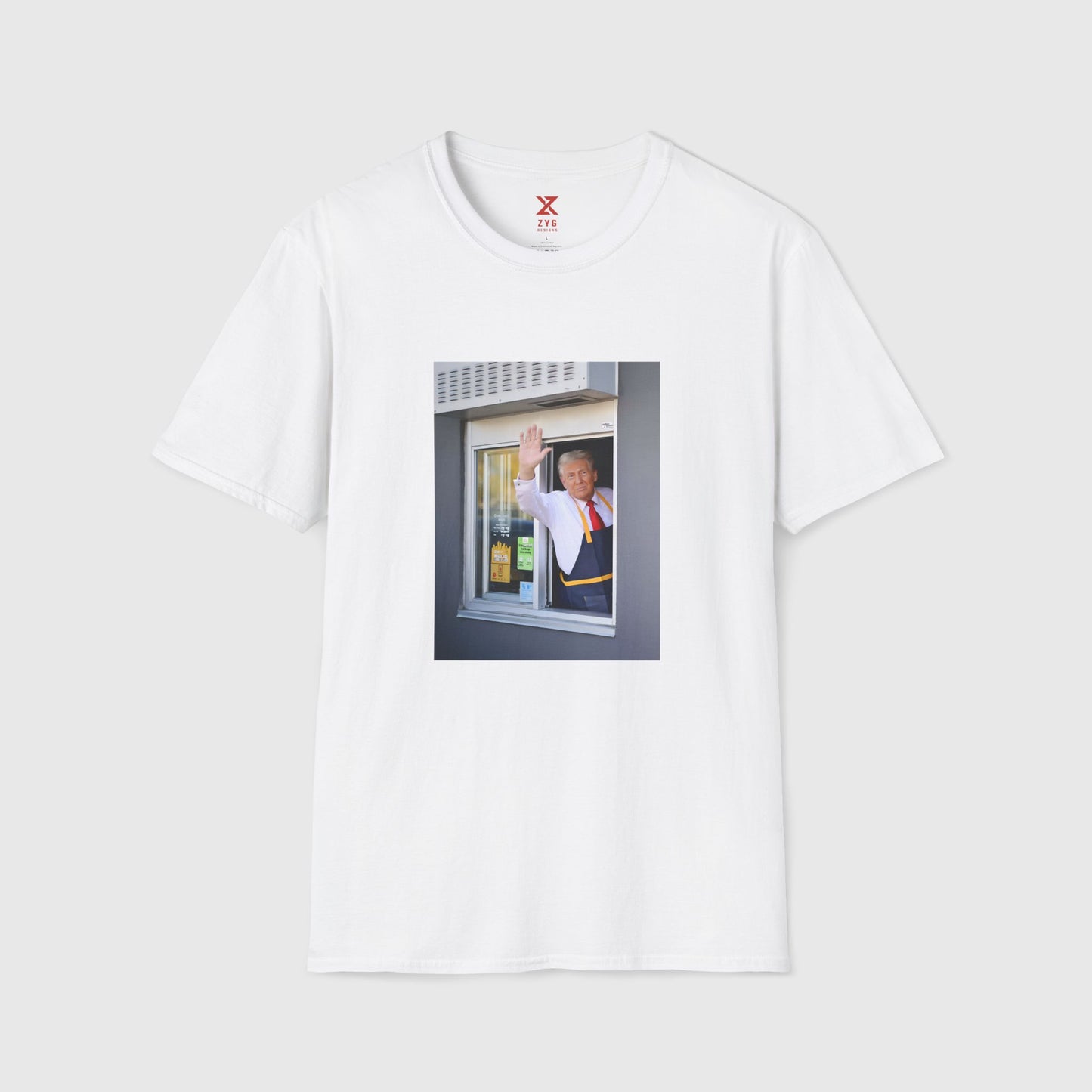 Donald Trump McDonald's Tee Product Pic White