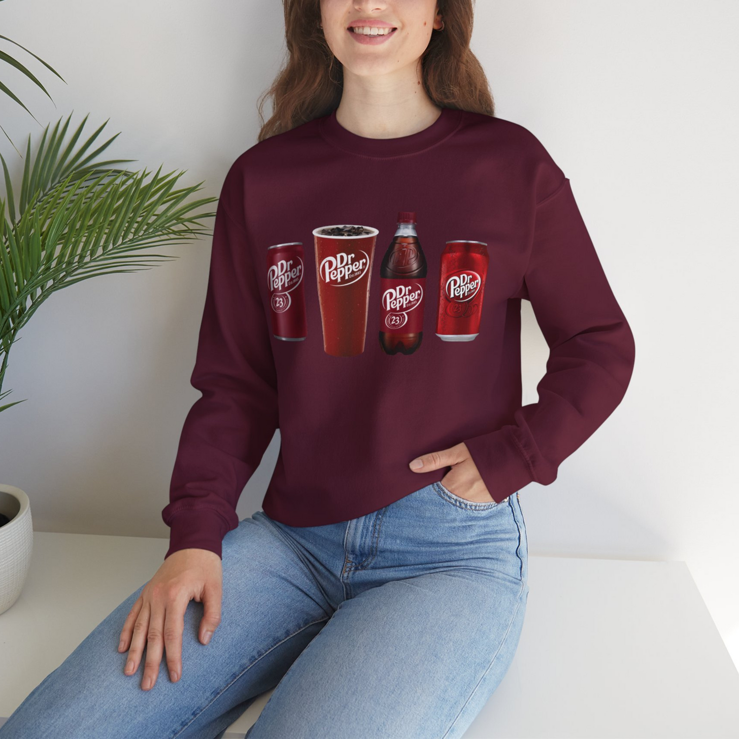 Dr Pepper Product Pic Home Page Hoodies & Crewnecks Female Model