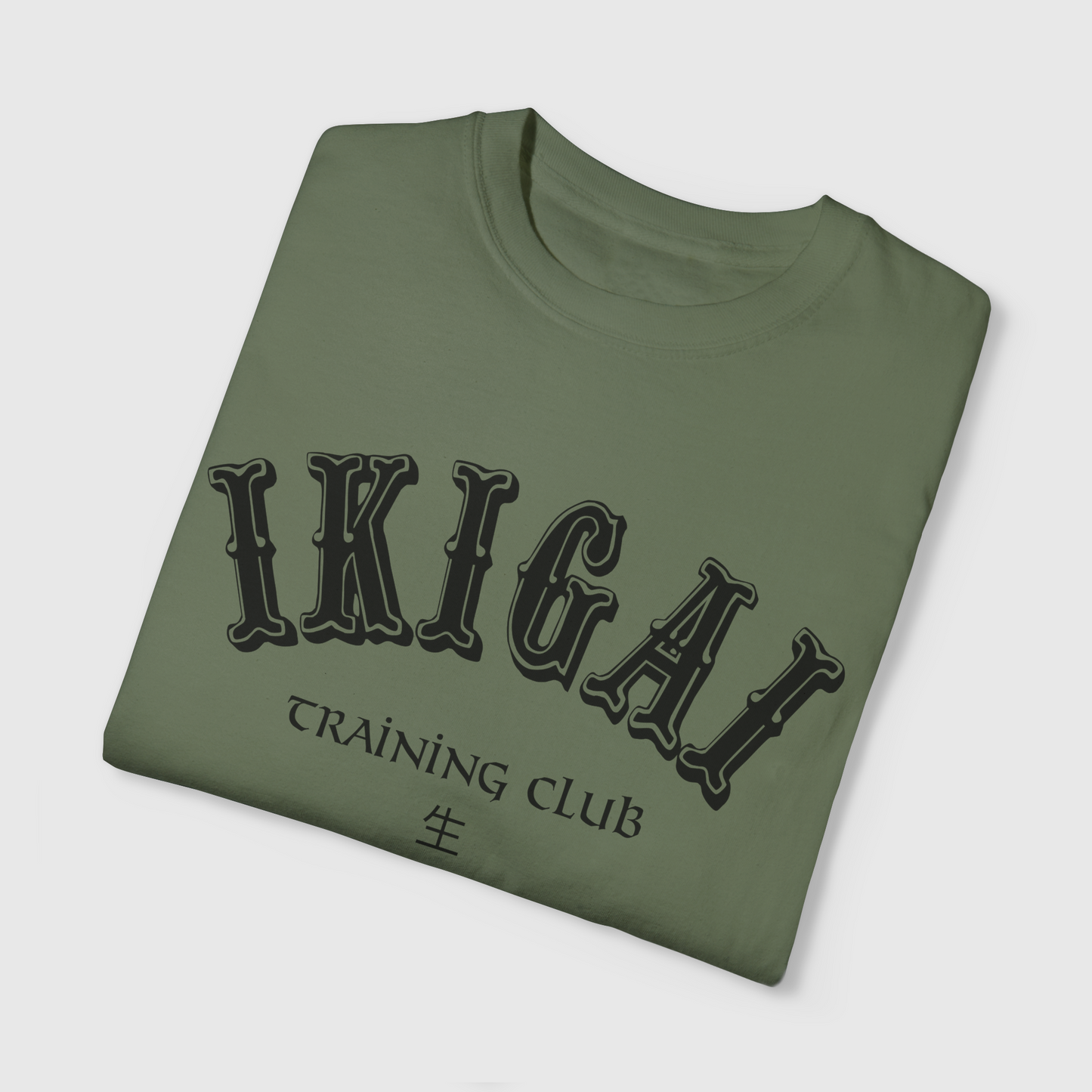 IKIGAI Training Club Tee Folded Product Pic Front Moss