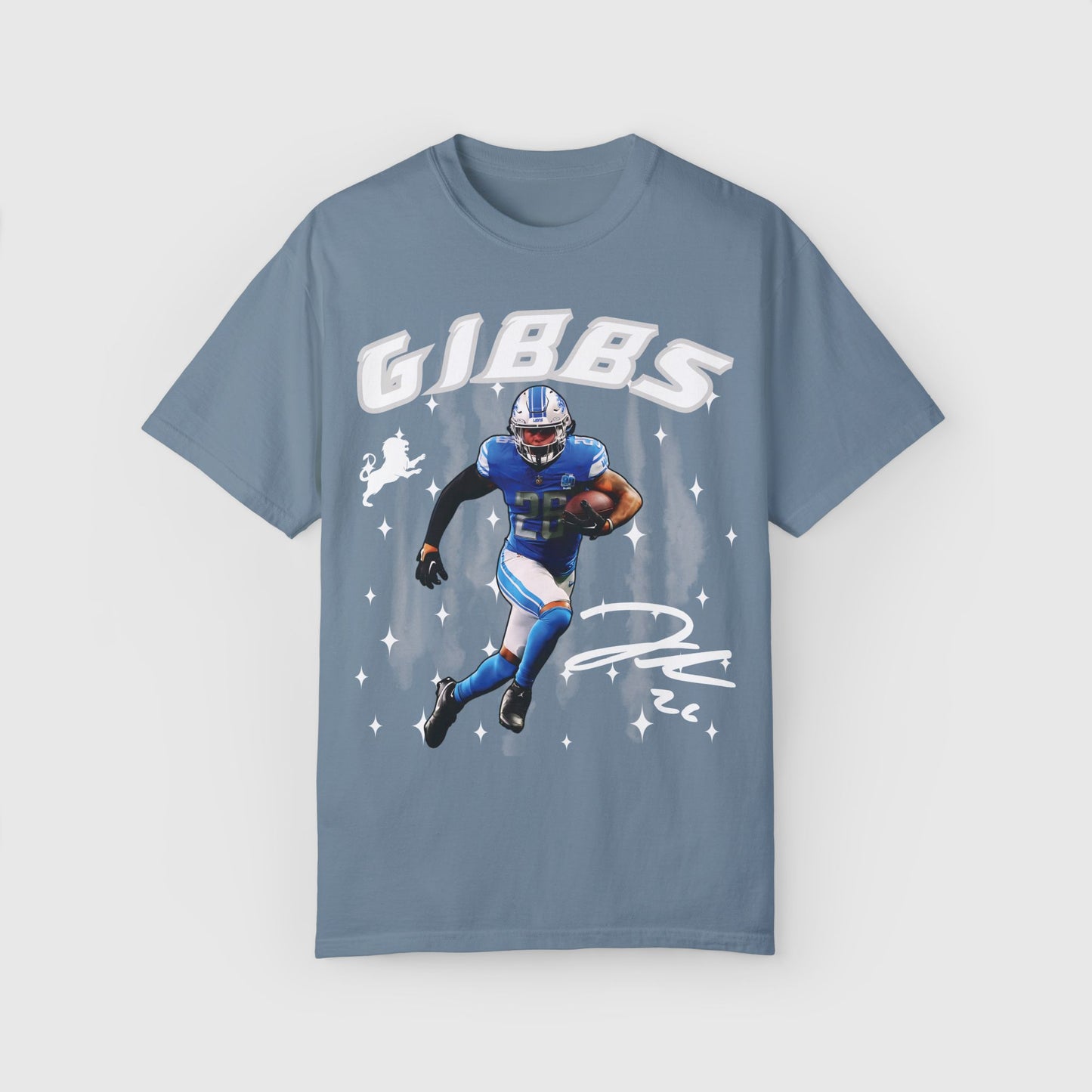 Jahmyr Gibbs Signature Tee Product Pic Ice Blue