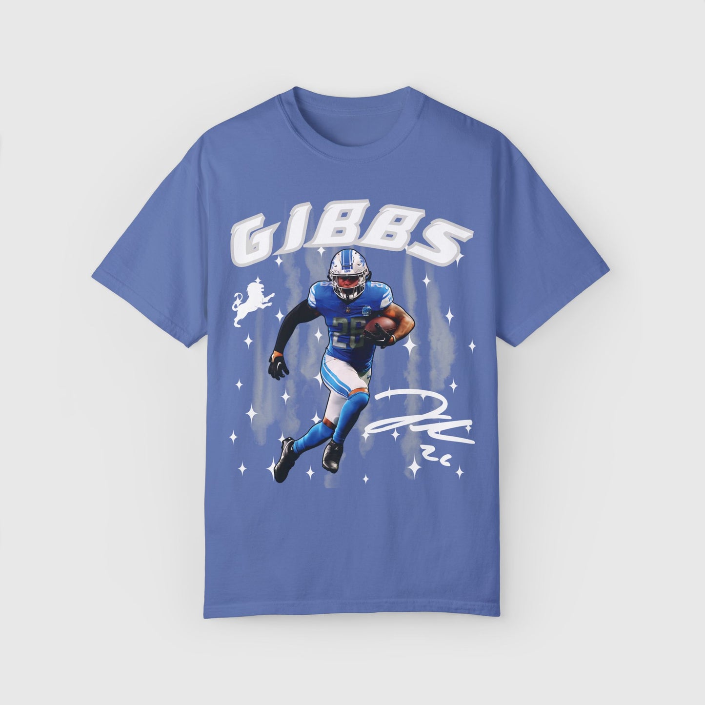 Jahmyr Gibbs Signature Tee Product Pic Mystic Blue