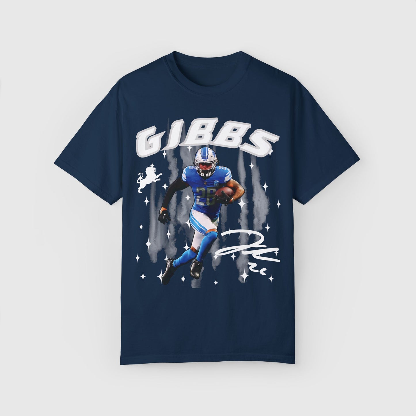 Jahmyr Gibbs Signature Tee Product Pic True Navy