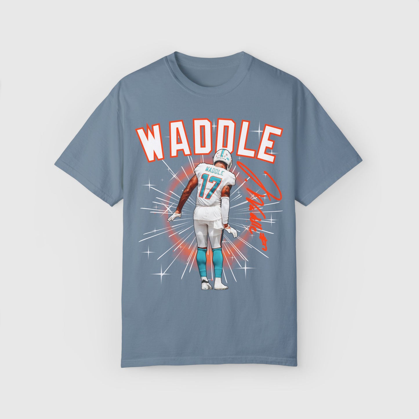 Jaylen Waddle Signature Tee 2.0 Ice Blue
