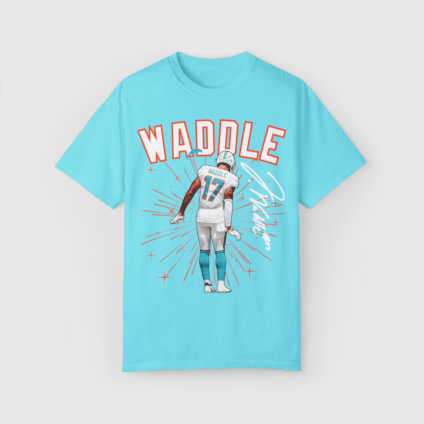 Jaylen Waddle Signature Tee Lagoon Blue