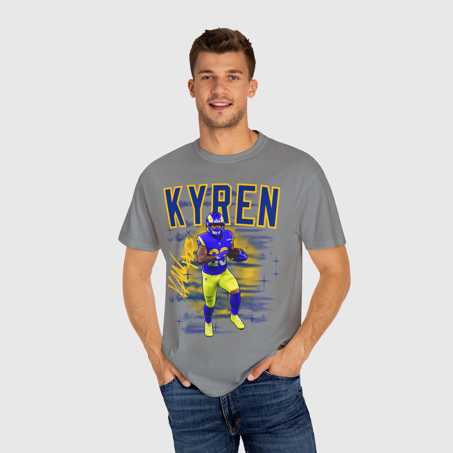 Kyren Williams Signature Tee Granite Mock Male