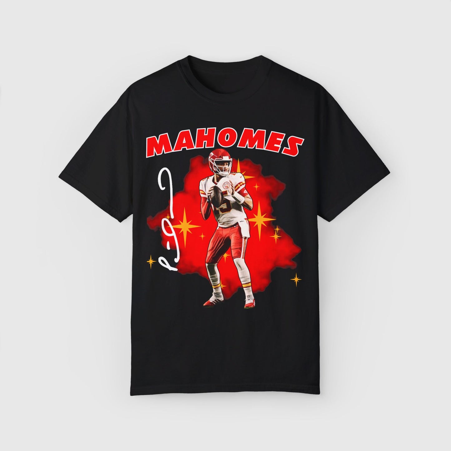 Mahomes Signature Ink Art Tee Product Pic Front Black